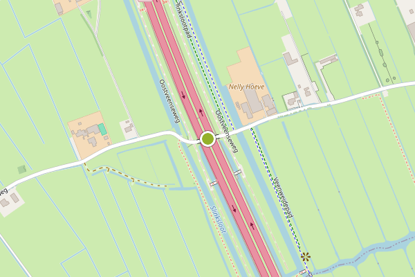 Ambulance-melding op Oostveenseweg, Schipluiden op 13 juni, kaart-overzicht
