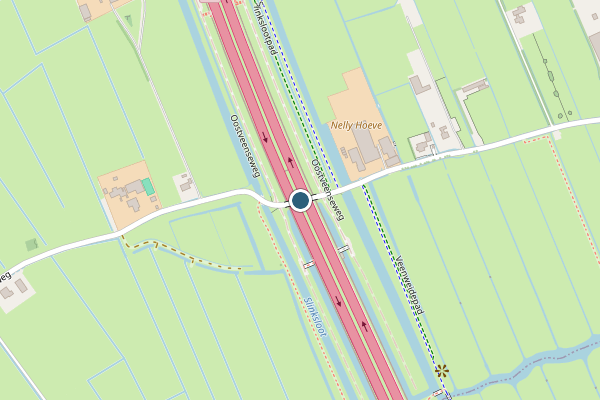 Politie-melding op Oostveenseweg, Schipluiden op 13 juni, kaart-overzicht