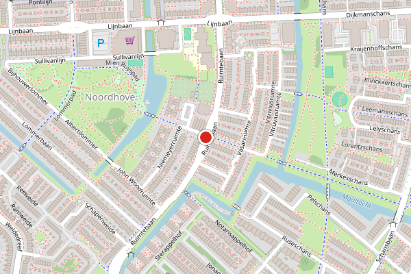 Brandweer-melding op Ruimtebaan, Zoetermeer op 13 juni, kaart-overzicht