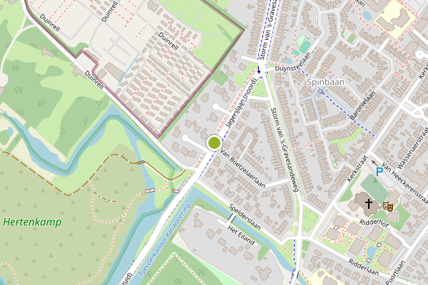 Ambulance-melding op Jagerslaan (noord), Wassenaar op 13 juni, kaart-overzicht