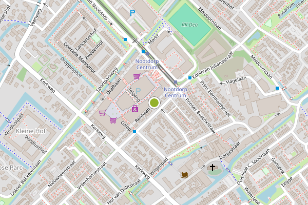 Ambulance-melding op Koers, Nootdorp op 13 juni, kaart-overzicht