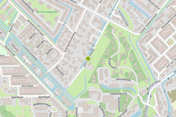 Ambulance-melding op Kortelandseweg, Nootdorp op 13 juni, kaart-overzicht