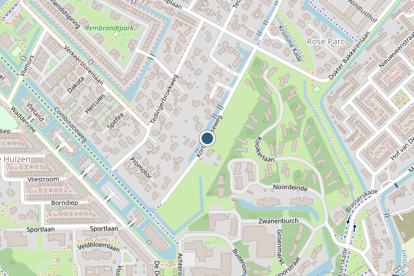 Politie-melding op Kortelandseweg, Nootdorp op 13 juni, kaart-overzicht
