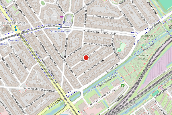 Brandweer-melding op Maystraat, Den Haag op 14 juni, kaart-overzicht