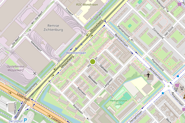 Ambulance-melding op Hoogveen, Den Haag op 14 juni, kaart-overzicht