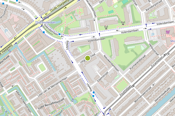 Ambulance-melding op Uitgeeststraat, Den Haag op 14 juni, kaart-overzicht