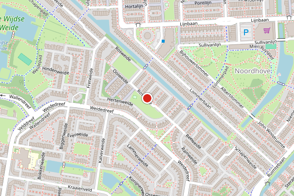 Brandweer-melding op Rosweide, Zoetermeer op 13 juni, kaart-overzicht