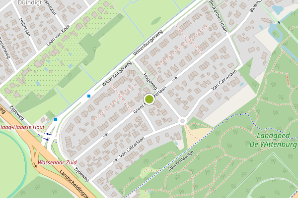 Ambulance-melding op Groot Hoefijzerlaan, Wassenaar op 14 juni, kaart-overzicht