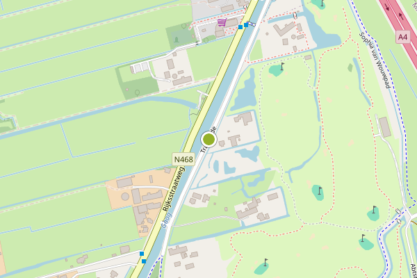 Ambulance-melding op Tramkade, Schipluiden op 14 juni, kaart-overzicht