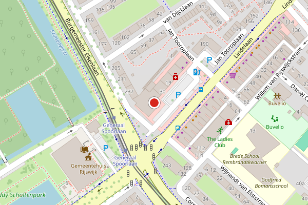 Brandweer-melding op Hendrik Ravesteijnplein, Rijswijk op 14 juni, kaart-overzicht