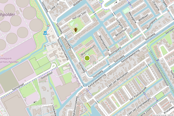 Ambulance-melding op Warmoestuin, Rijswijk op 14 juni, kaart-overzicht