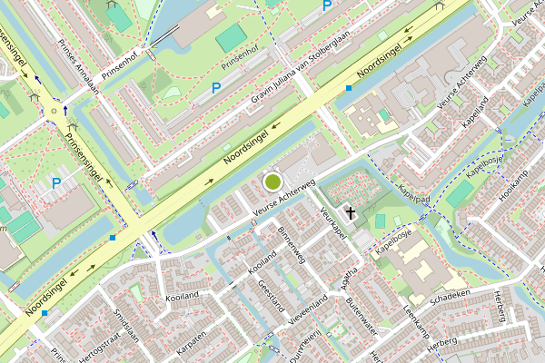 Ambulance-melding op Veurse Achterweg, Leidschendam op 14 juni, kaart-overzicht