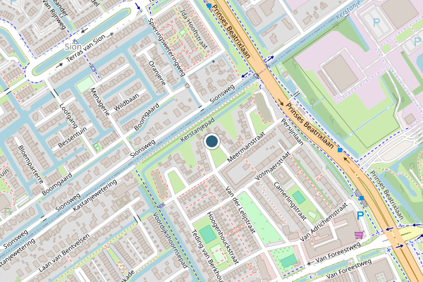 Politie-melding op Meermanstraat, Delft op 14 juni, kaart-overzicht