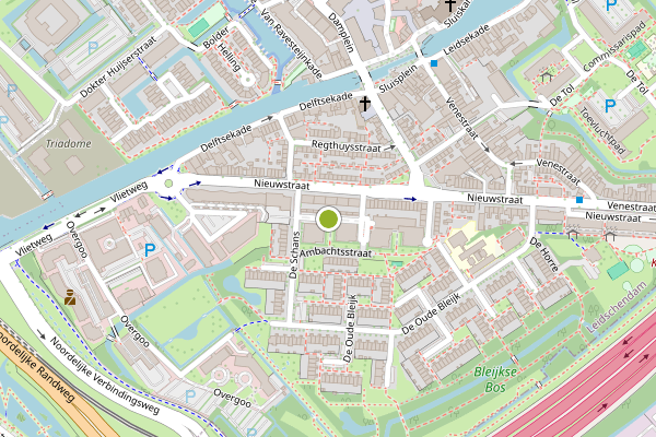 Ambulance-melding op Ambachtsstraat, Leidschendam op 14 juni, kaart-overzicht