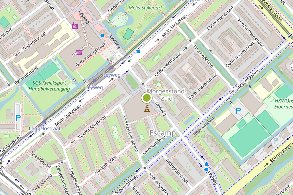 Ambulance-melding op Leyweg, Den Haag op 4 mei, kaart-overzicht
