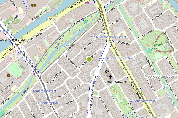 Ambulance-melding op Schlegelstraat, Den Haag op 4 mei, kaart-overzicht