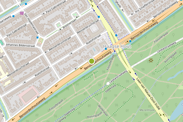 Ambulance-melding op Benoordenhoutseweg, Den Haag op 4 mei, kaart-overzicht