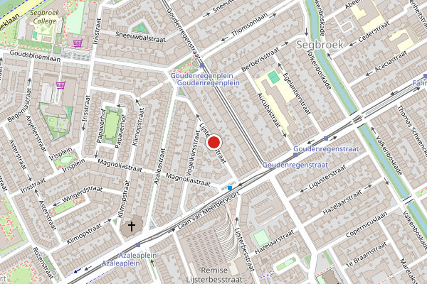 Brandweer-melding op Lijsterbesstraat, Den Haag op 4 mei, kaart-overzicht