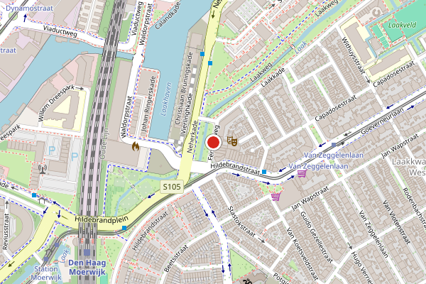 Brandweer-melding op Ferrandweg, Den Haag op 14 juni, kaart-overzicht