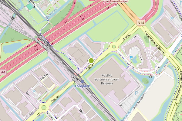 Ambulance-melding op Rhone, Den Haag op 14 juni, kaart-overzicht