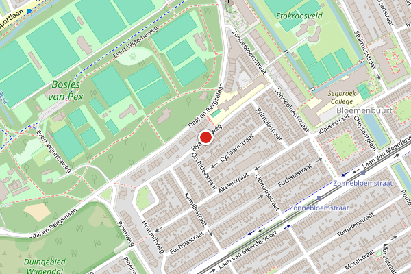 Brandweer-melding op Hyacinthweg, Den Haag op 14 juni, kaart-overzicht