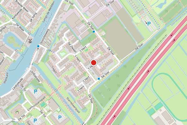Brandweer-melding op 't Hert, Leidschendam op 14 juni, kaart-overzicht