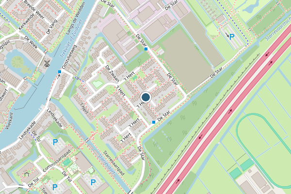 Politie-melding op 't Hert, Leidschendam op 14 juni, kaart-overzicht