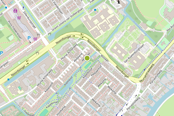 Ambulance-melding op Abdijpad, Leidschendam op 4 mei, kaart-overzicht