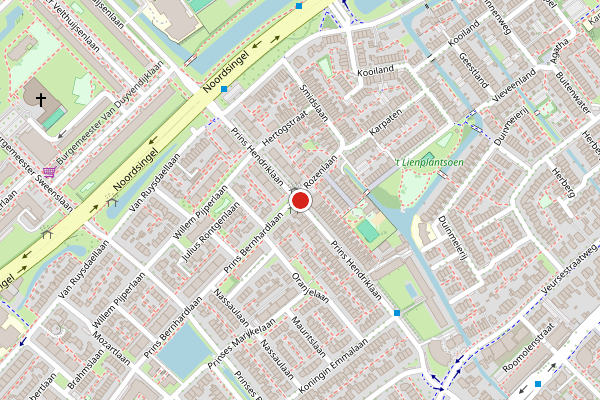 Brandweer-melding op Prins Hendriklaan, Leidschendam op 15 juni, kaart-overzicht