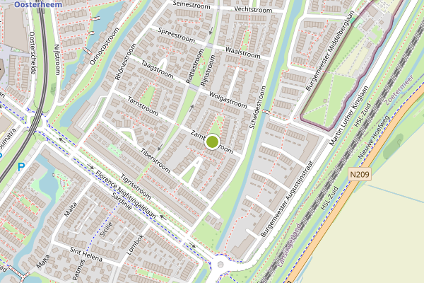 Ambulance-melding op Zambezistroom, Zoetermeer op 15 juni, kaart-overzicht