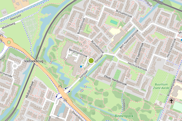 Ambulance-melding op Bergmanstrook, Zoetermeer op 15 juni, kaart-overzicht