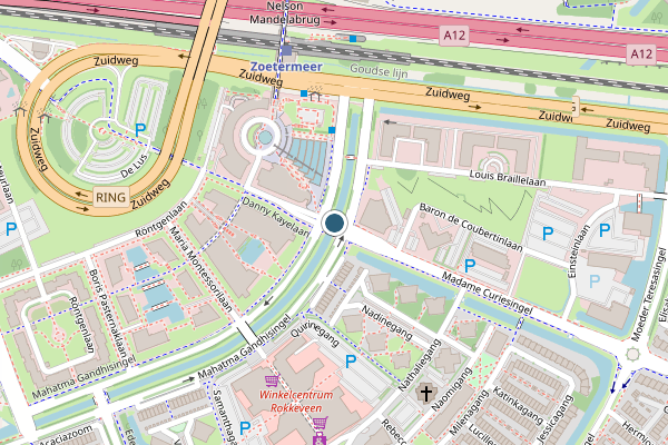 Politie-melding op Madame Curiesingel, Zoetermeer op 15 juni, kaart-overzicht