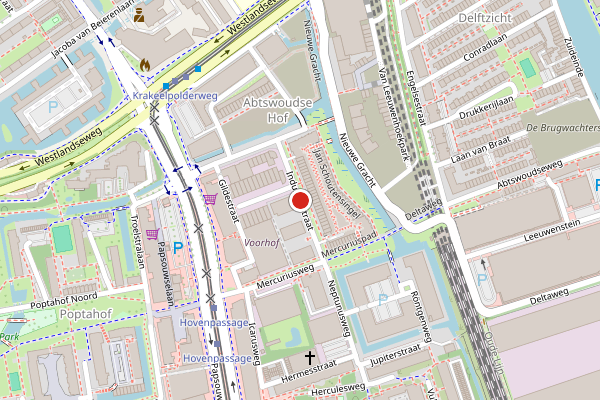 Brandweer-melding op Industriestraat, Delft op 14 juni, kaart-overzicht
