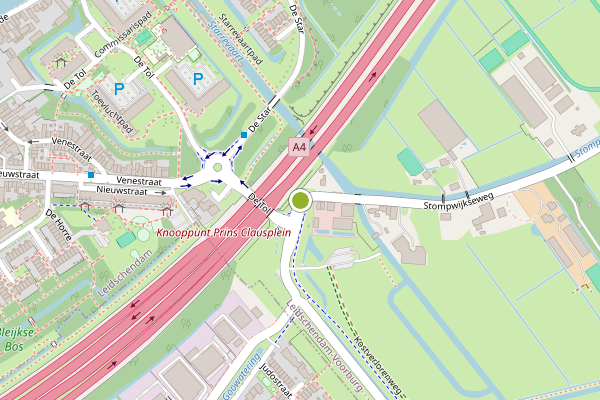 Ambulance-melding op Stompwijkseweg, Leidschendam op 4 mei, kaart-overzicht