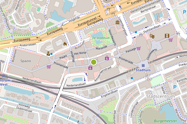 Ambulance-melding op Promenadeplein, Zoetermeer op 4 mei, kaart-overzicht