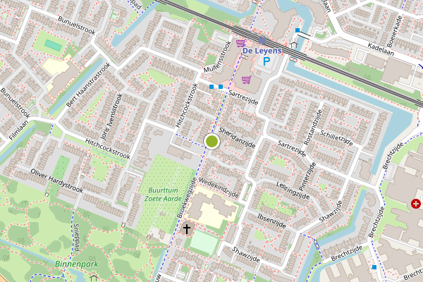 Ambulance-melding op Broekwegzijde, Zoetermeer op 4 mei, kaart-overzicht