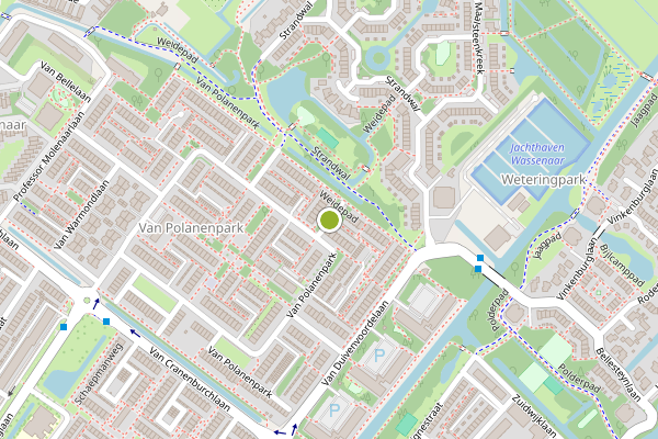 Ambulance-melding op Van Polanenpark, Wassenaar op 4 mei, kaart-overzicht