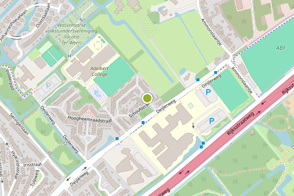 Ambulance-melding op Baljuwstraat, Wassenaar op 3 mei, kaart-overzicht