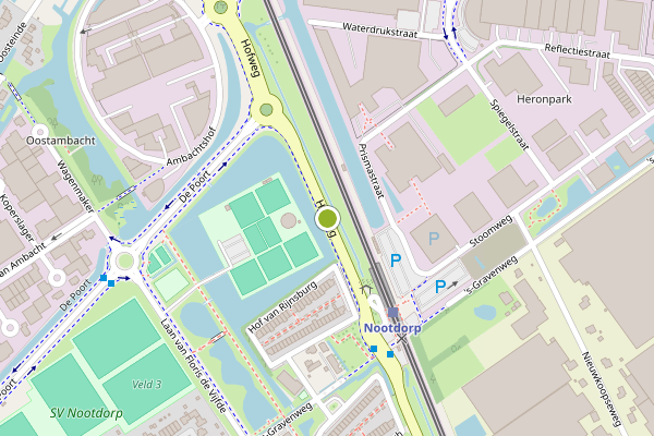 Ambulance-melding op Hofweg, Nootdorp op 4 mei, kaart-overzicht