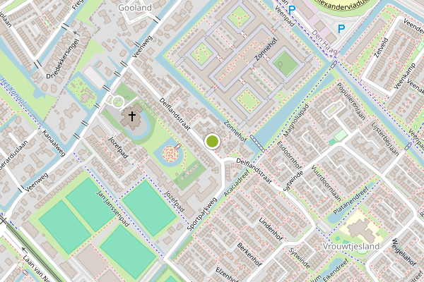 Ambulance-melding op Delflandstraat, Nootdorp op 4 mei, kaart-overzicht