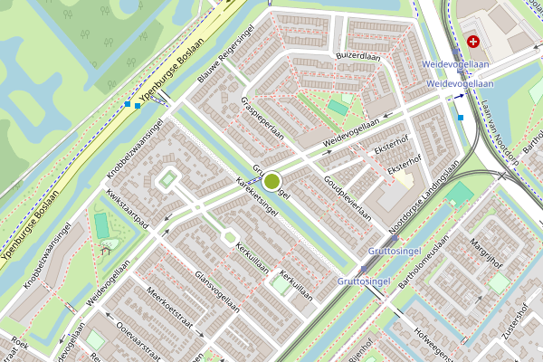 Ambulance-melding op Gruttosingel, Den Haag op 15 juni, kaart-overzicht