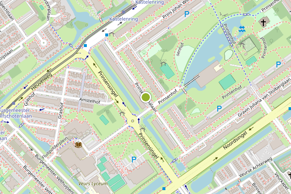 Ambulance-melding op Prinses Annalaan, Leidschendam op 15 juni, kaart-overzicht