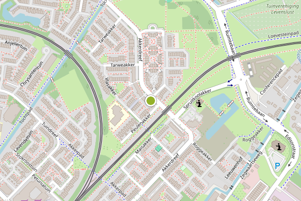 Ambulance-melding op Akkerdreef, Zoetermeer op 15 juni, kaart-overzicht