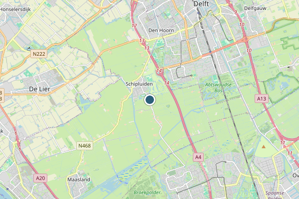 Politie-melding op Maasland op 4 mei, kaart-overzicht