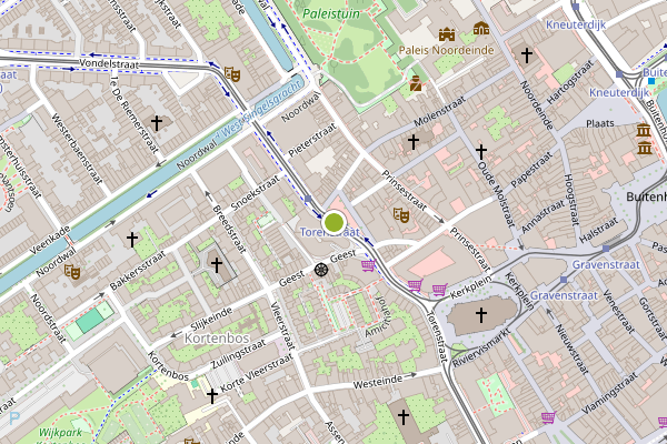 Ambulance-melding op Torenstraat, Den Haag op 15 juni, kaart-overzicht