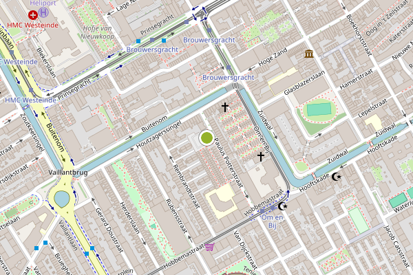 Ambulance-melding op Paulus Potterstraat, Den Haag op 15 juni, kaart-overzicht