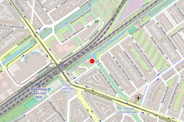 Brandweer-melding op Nicolaas Beetslaan, Voorburg op 15 juni, kaart-overzicht