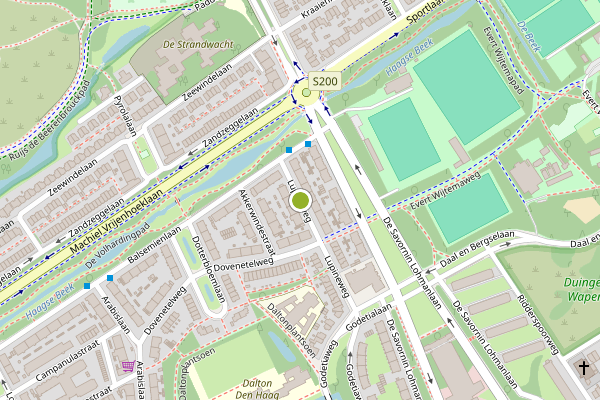 Ambulance-melding op Lupineweg, Den Haag op 16 juni, kaart-overzicht