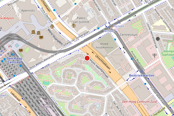 Brandweer-melding op Francois Valentijnstraat, Den Haag op 16 juni, kaart-overzicht