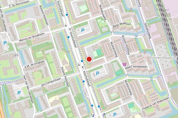 Brandweer-melding op Herman Gorterhof, Delft op 16 juni, kaart-overzicht